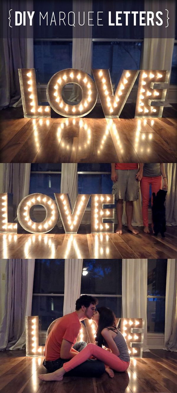 DIY marquee letters and lights tutorial  