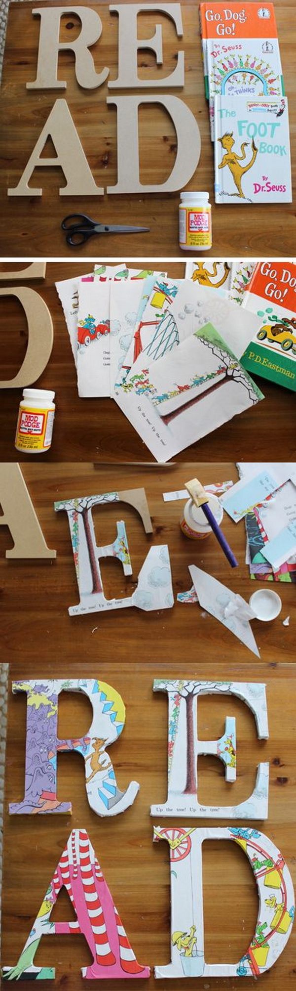 DIY decoupage letters