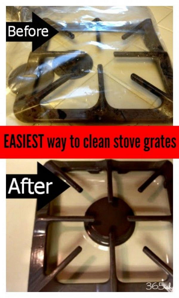     How to clean oven grates easily (without scrubbing). 