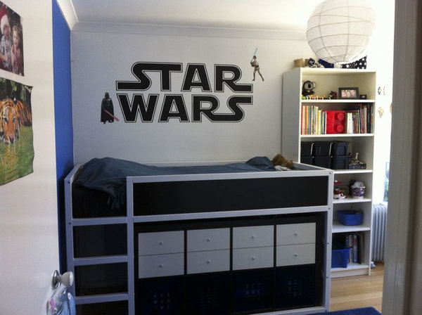 Add storage space to the IKEA kura loft bed 