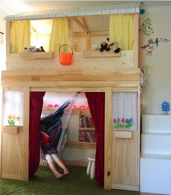     Turn Jane IKEA's bunk bed into an indoor children's cabin 