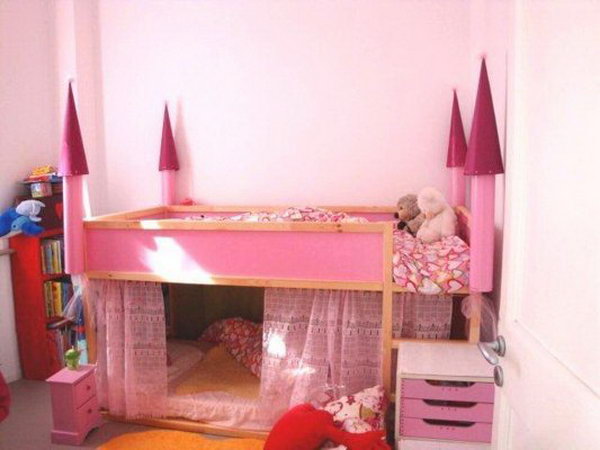     Convert an IKEA Kura bed into a Princess Castle 
