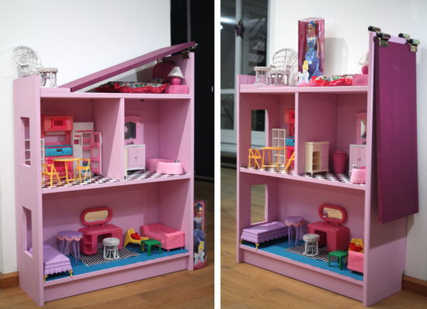 The convertible BILLY Princess Row House. A perfect hack idea for your daughter's room. more details 