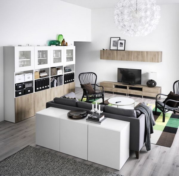 Elegant black, gray, white Ikea living room ideas. Super elegant and sensual black and white living room design is perfect for you if you are a fan of contemporary and modern style.