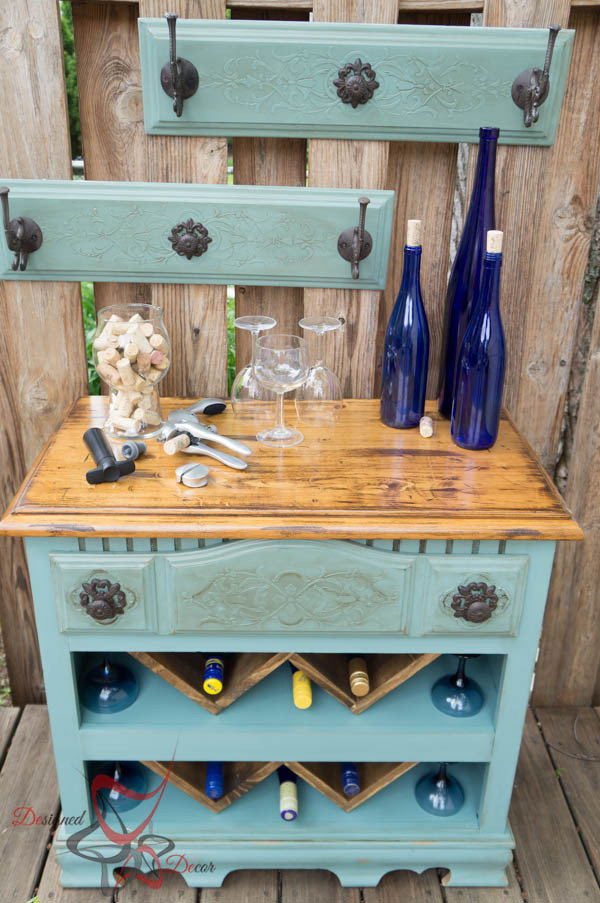DIY Dresser Wine Bar. See how to turn an old chest of drawers into a stylish wine bar.