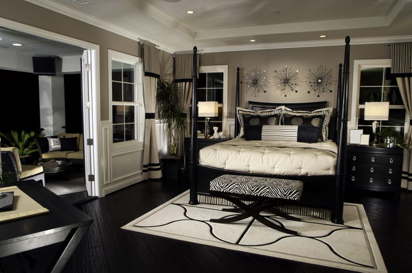 Color ideas for white and black master bedroom colors