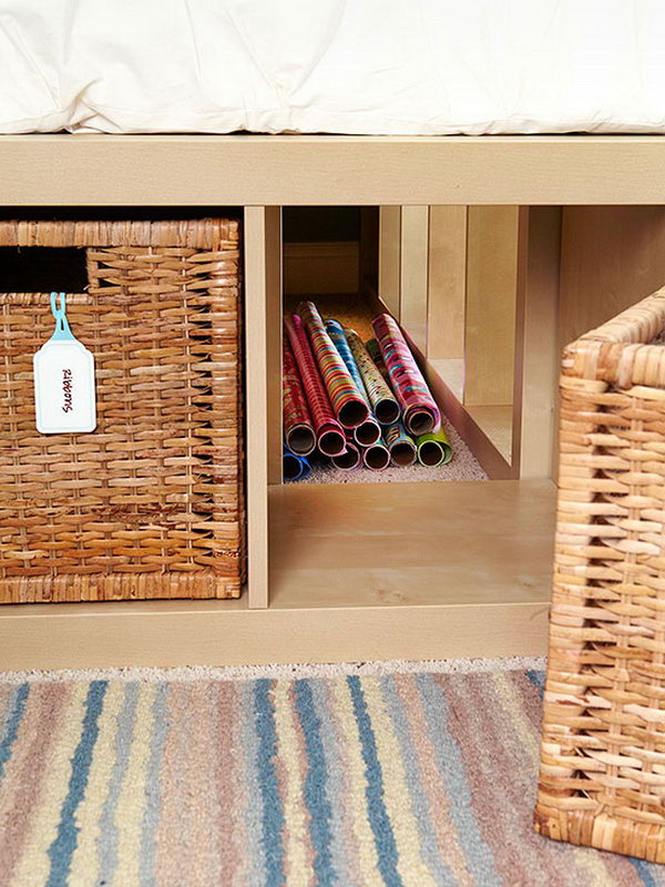 Hidden storage. Use the hidden storage under the bed to store your items in this fantastic way and keep your things neat and tidy without extra space.