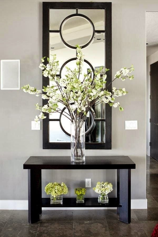 Mirrors as decor at home. This is a very common way to decorate a room with mirrors as an entrance hall. The mirror also gives more sense of space and brings more brightness into your home. 