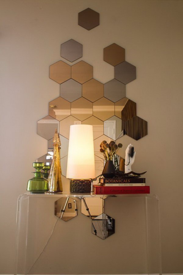     Mirror used in a small room. It's a smart way to use mirrors in a small room to make a room appear brighter and bigger. 