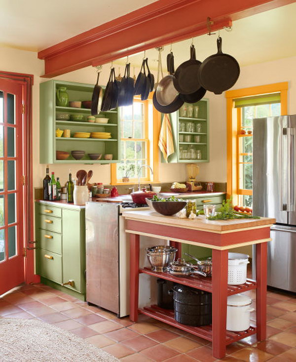    Stylish and functional. Great color combination of green, orange, black and red. It keeps a kitchen from a standard kitchen. 