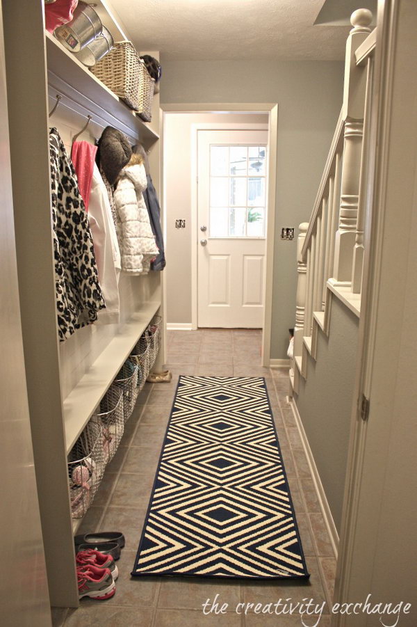     Additional space. If you're looking for an idea to turn your narrow little hallway into a functional dirty room, this is a great inspiration. 