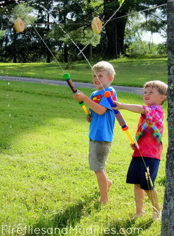     Water blaster games. What could be more fun than playing a friendly game at home with your kids? Buy some classic water jets and let the game begin. 