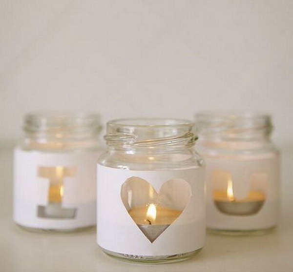 DIY votive holder. Wrap the baby food jar in an elegant style and place candles in it to serve as mood lighting and beautiful decor with these adorable votive holders.