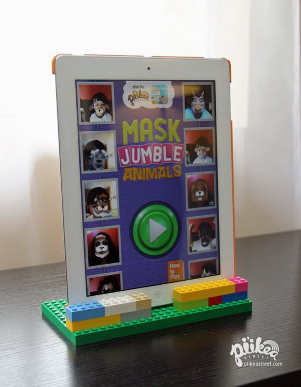 DIY LEGO iPad stand. All kids will love this cool LEGO iPad stand. 