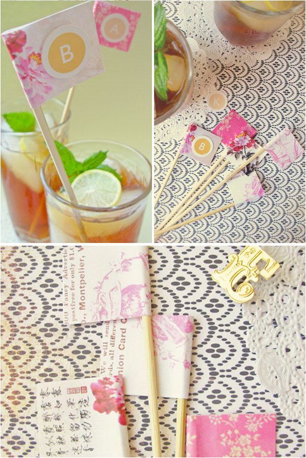 Summer drink stirrer. Personalize your drink stirrers to give your summer party drink a summer makeover. Simply mix refreshing lemonade to cool off all guests and enjoy the cool taste with these pretty stirrers.