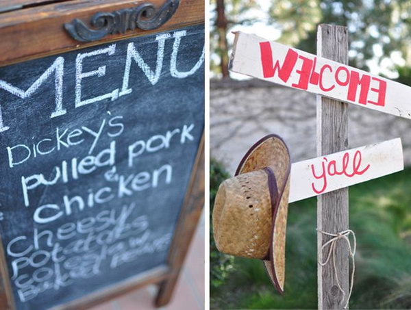 Western Themed Graduation Party. The straw floor, the menu plates and the clever handouts make this graduation ceremony unforgettable and stand out from other ordinary parties.