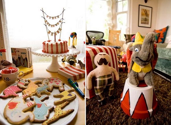 I really have a strong preference for this vintage birthday party. Circus was the theme of this amazing party.