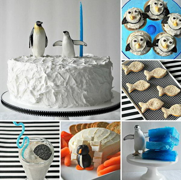 Immerse yourself in everything related to penguins for your child's upcoming birthday party. Keep everything black and white with the food, activities, and decor for a penguin party with a black tie.