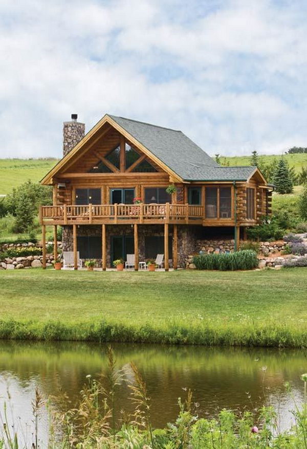 Rustic log house. A little bit of Italy and a lot of rustic charm combine to form an appealing resort.