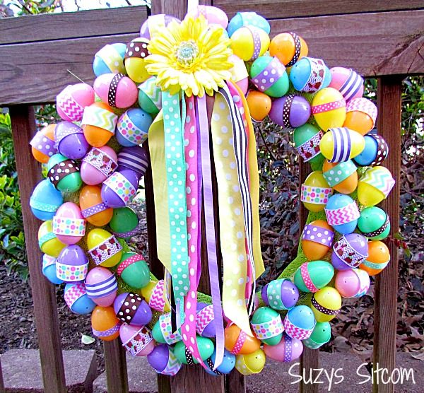 Put these colorful eggs in a wreath and decorate it with some ribbons. It will definitely light up your Easter celebration.