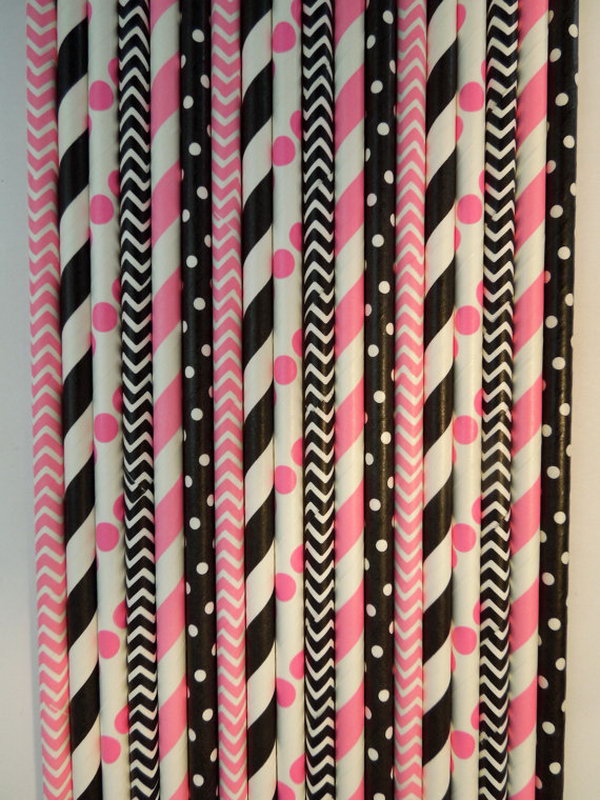 This eco-friendly, biodegradable and compostable paper straw blend is super cute and perfect for birthday parties, rustic weddings, children's birthdays or just about any event. You can't ignore these fabulous paper straw decorations for your party.