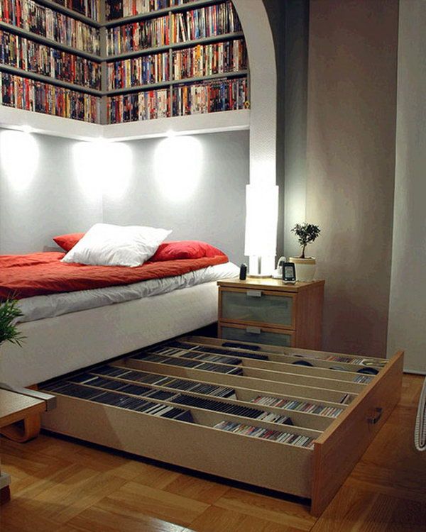 Save space under the bed with these CD drawers. 