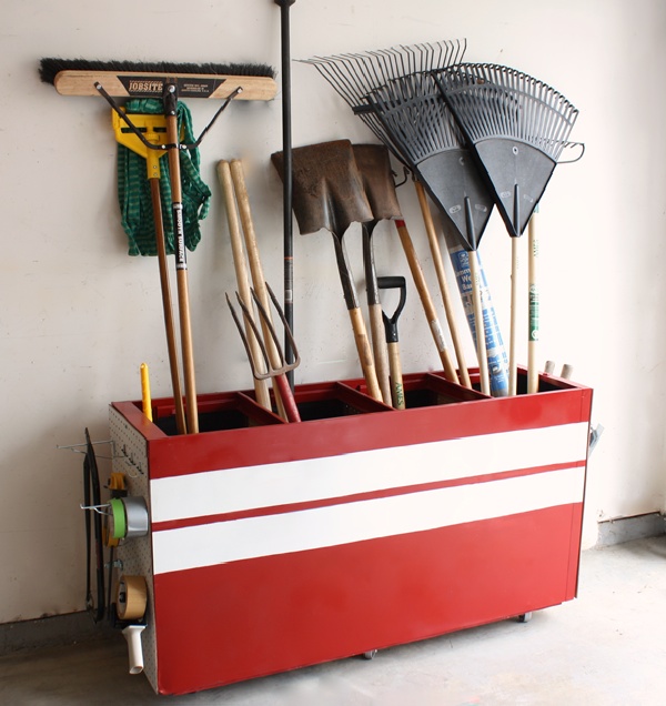 Recycle the old filing cabinet in Garage Organizer. Organizing garages can be a lengthy and costly process, but it saves time and ultimately money. 