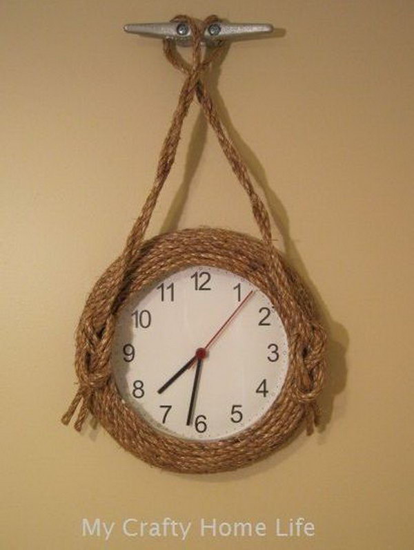This nautical wall clock is a nice idea for the sailboat-themed pool room or your bedroom when you go the marine route. 