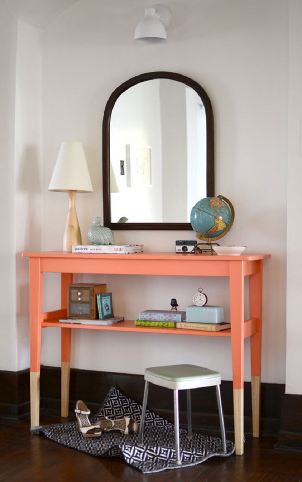 DIY painted entrance table, 