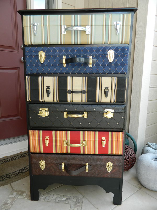 Luggage chest of drawers,