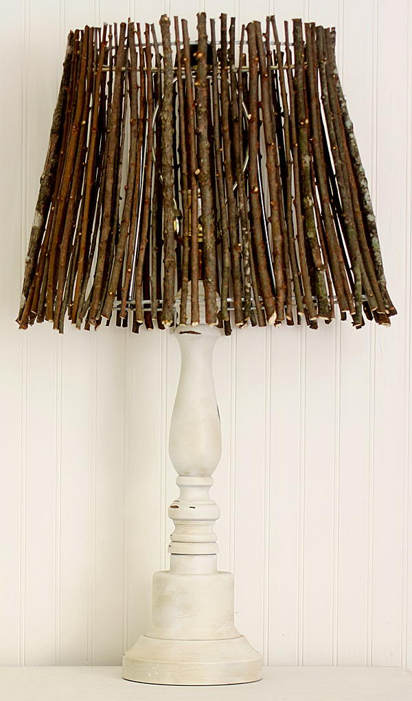 Add a little natural element to decorate with this two-lamp shade. 
