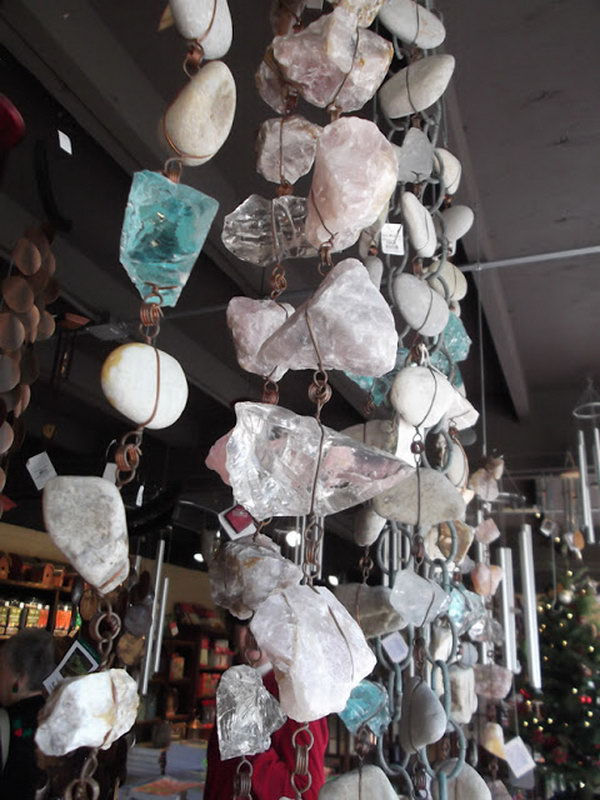 Collect stones on the beach for this rain chain project and this would be a great way to showcase your treasures.