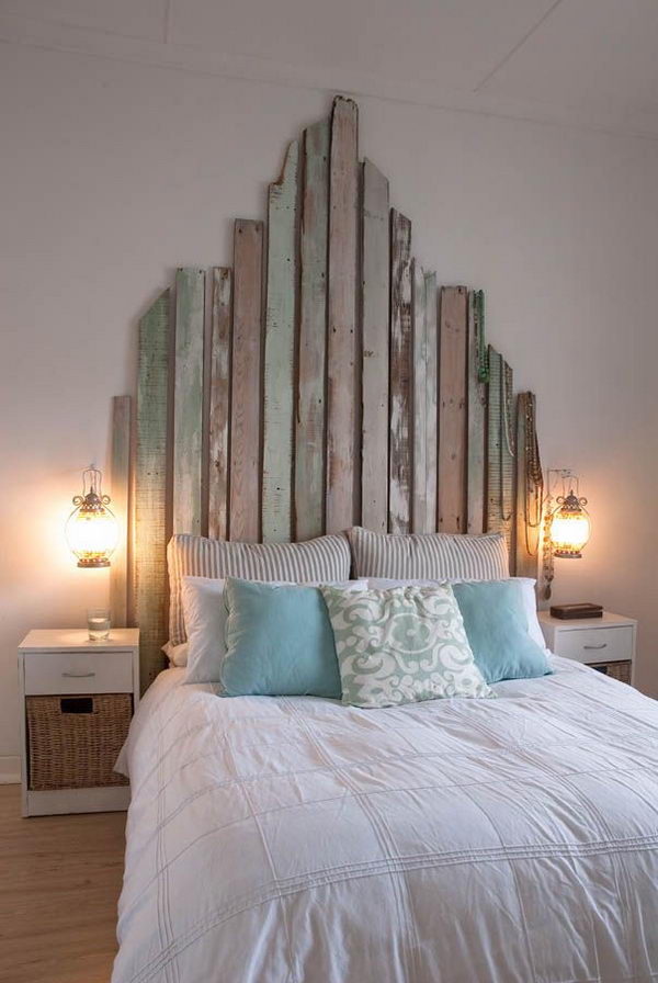 Cleverly reclaimed headboard. This not only served to protect thresholds in less insulated buildings from drafts and cold, but was also an important decorative element in your bedrooms.
