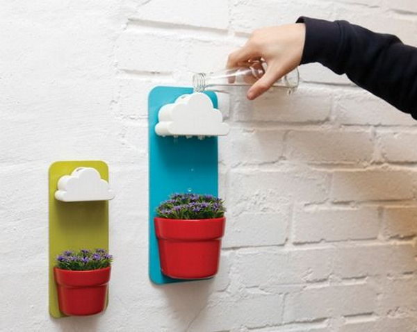 Cloud watering pot. These container gardening ideas are a great way to brighten up your surroundings instantly. Make your home unique and interesting in a different way.