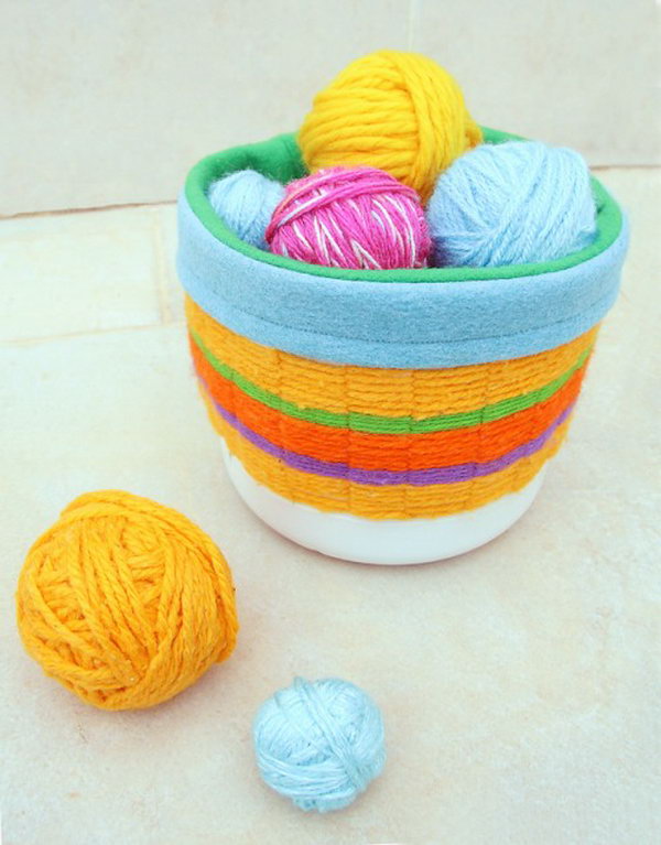 colorful woven basket. Smart, well organized, bright and beautiful. Having the right storage containers can make a difference when storing your possessions to keep them safe and easily accessible.