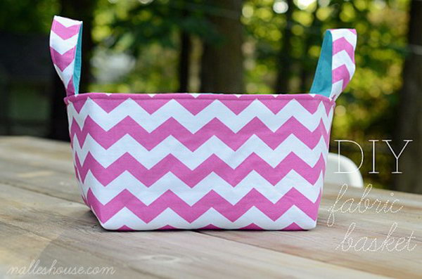 DIY fabric baskets. Smart, well organized, bright and beautiful. Having the right storage containers can make a difference when storing your possessions to keep them safe and easily accessible.