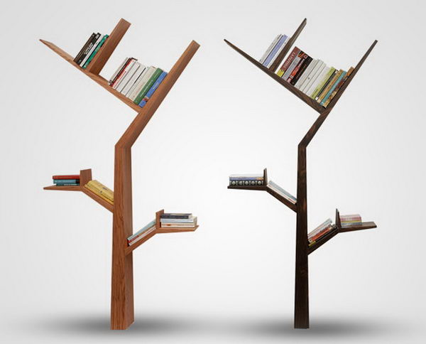 Tree bookcase decorative shelves,
