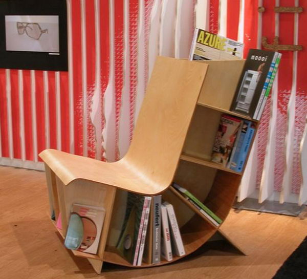 Book seat decorative shelf idea,