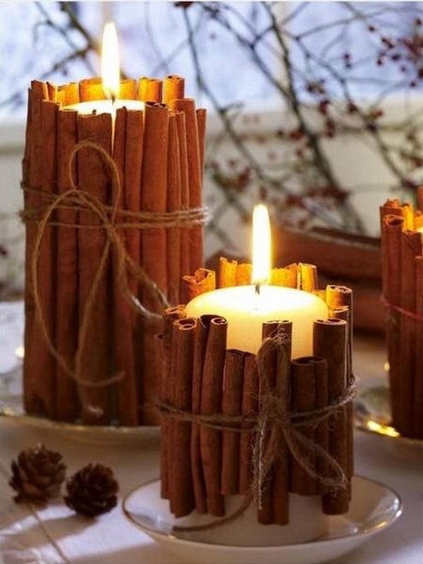 DIY candle primitive decoration,