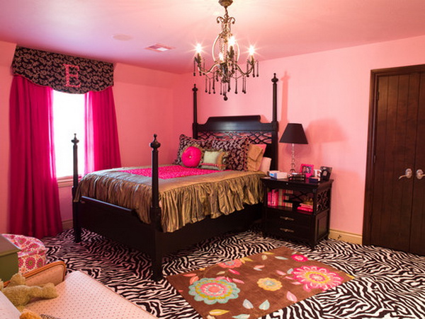 Pink girl bedroom design