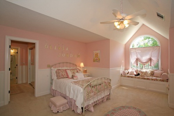     Pink romantic girl's bedroom