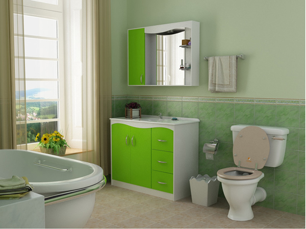 Green bathroom design
