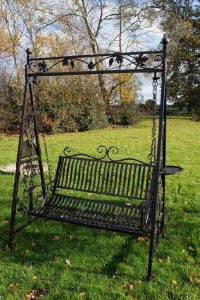 Antique Cream “Briar Rose” Garden Swing Seat | Garden seating .