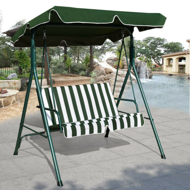 Patio Swing Outdoor Vintage Elegant Furniture Wrought Iron Canopy .