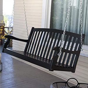 Amazon.com : Country Manor Farmhouse 48 Inch Black Wood Porch .