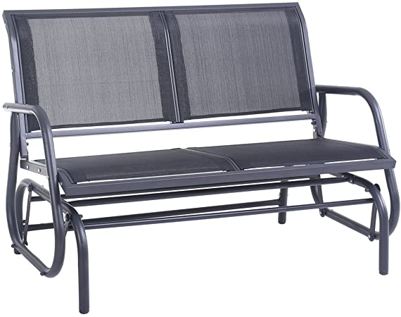 Amazon.com : Superjare Outdoor Swing Glider Chair, Patio Bench for .