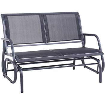 Amazon.com : Superjare Outdoor Swing Glider Chair, Patio Bench for .