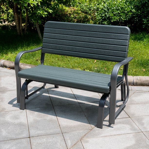 Sundale Outdoor Deluxe 2 Person Loveseat Glider Bench Chair Patio .