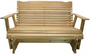 Amazon.com : Kilmer Creek 4' Natural Cedar Porch Glider, Amish .