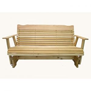 Amazon.com : 5 Foot Natural Cedar Porch Glider, Amish Crafted .